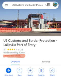 The lukeville border i´ts open?